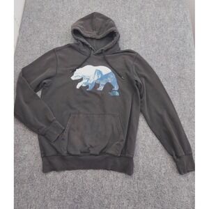 The North Face Hoodie Mens Medium Black Bear Graphic Pullover Fleece Sweatshirt